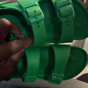Birkenstock Green Dual-Buckle Sandals Size 30 12-12.5